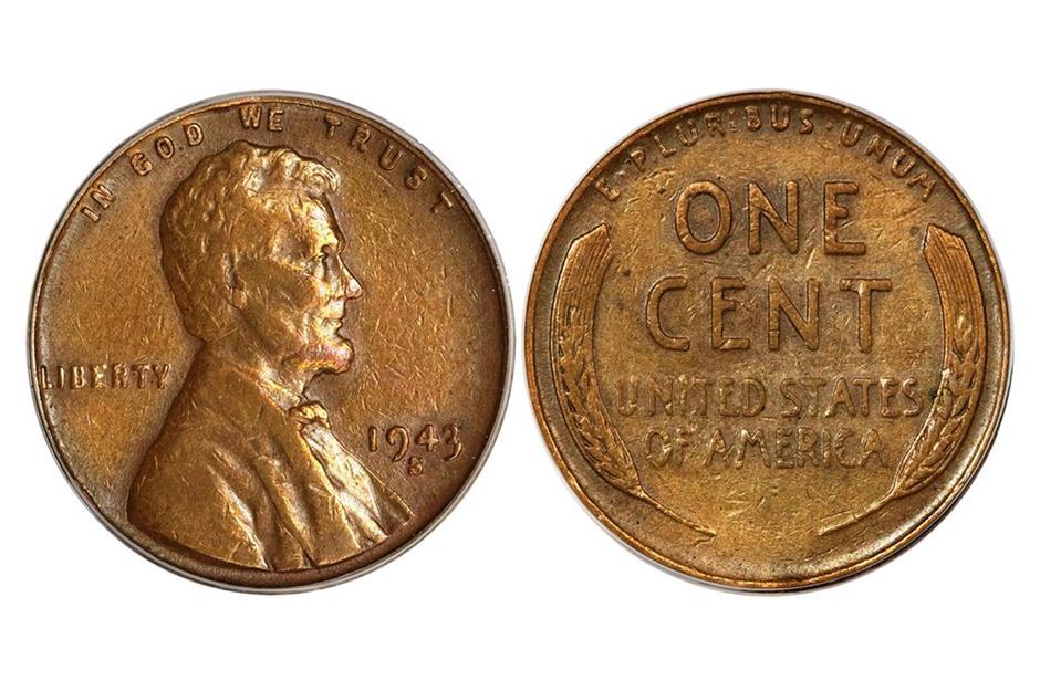1943-P/-S Lincoln copper wheat penny coin: up to $282,000